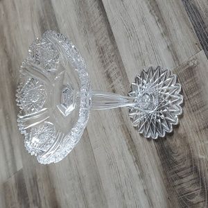Gorgeous Cut Crystal Tall Pedestal Candy Dish